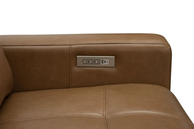 Cara - Loveseat With Power Recline, Power Headrest And Power Lumbar - Light Brown by Unique Piece Furniture