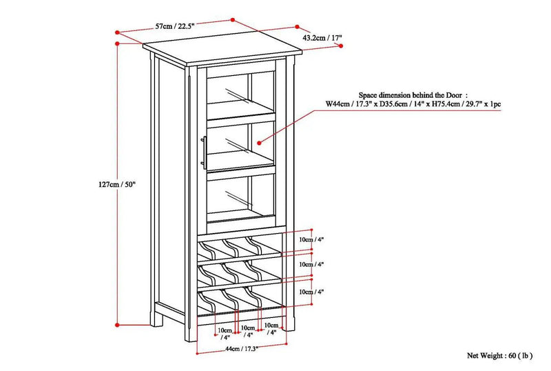 Avalon - High Storage, Wine Rack Cabinet by Unique Piece Furniture