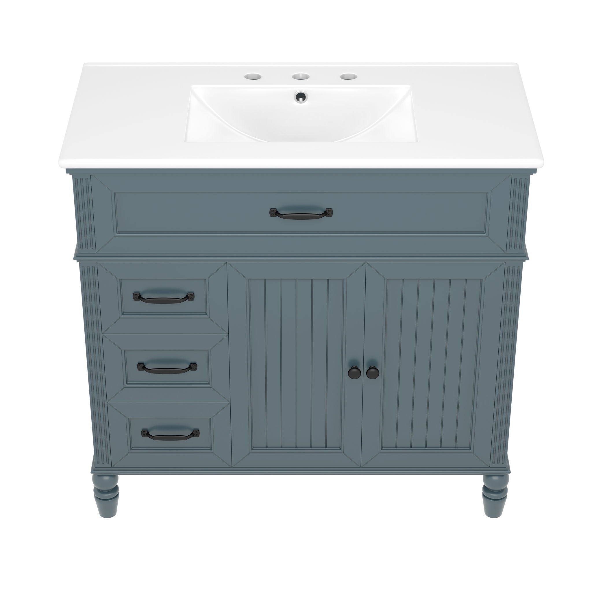 Bathroom Vanity With Sink, Freestanding Cabinet & Drawers by HouseOfZazla