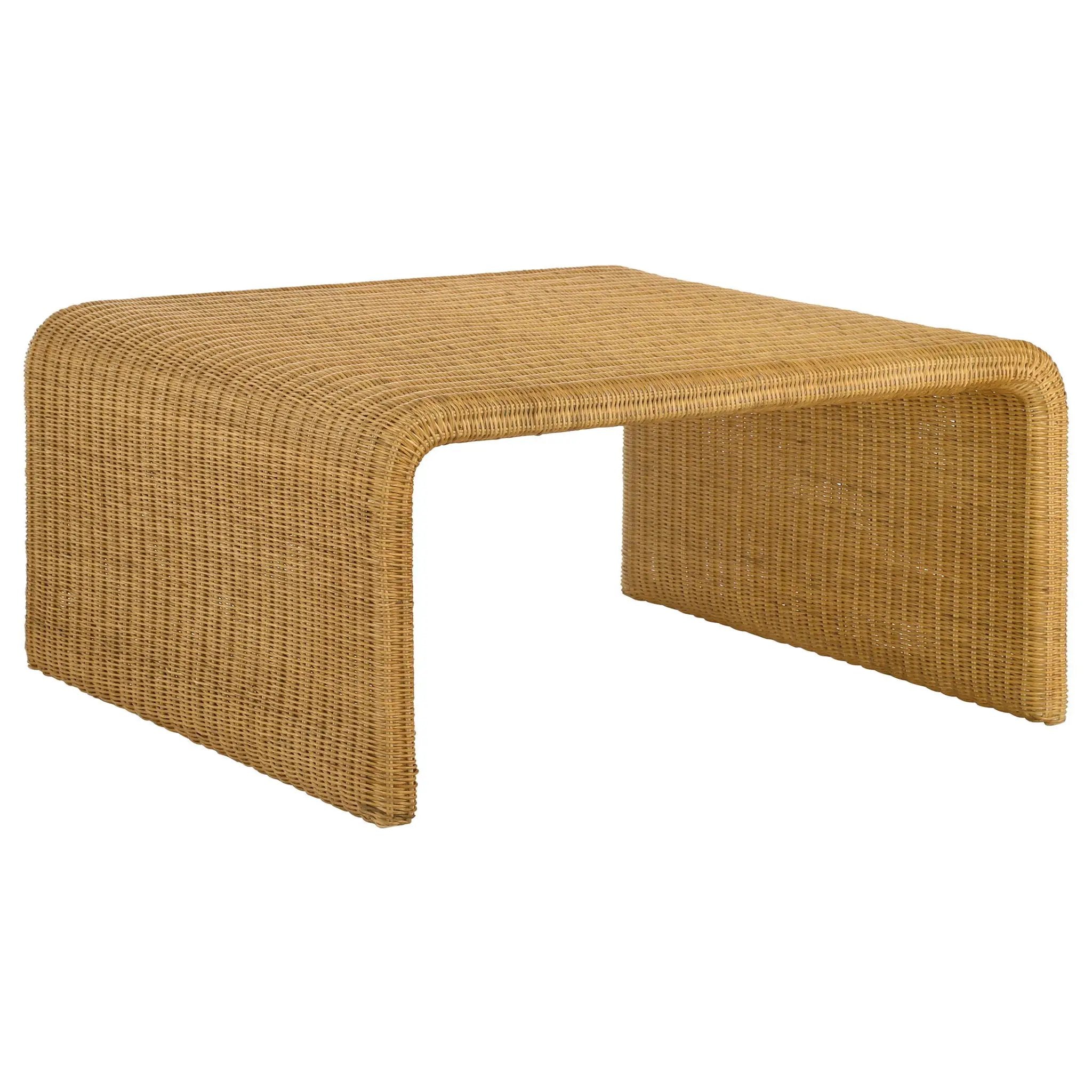 Cahya 2-piece Rattan Coffee and End Table Set Natural by Unique Piece Furniture
