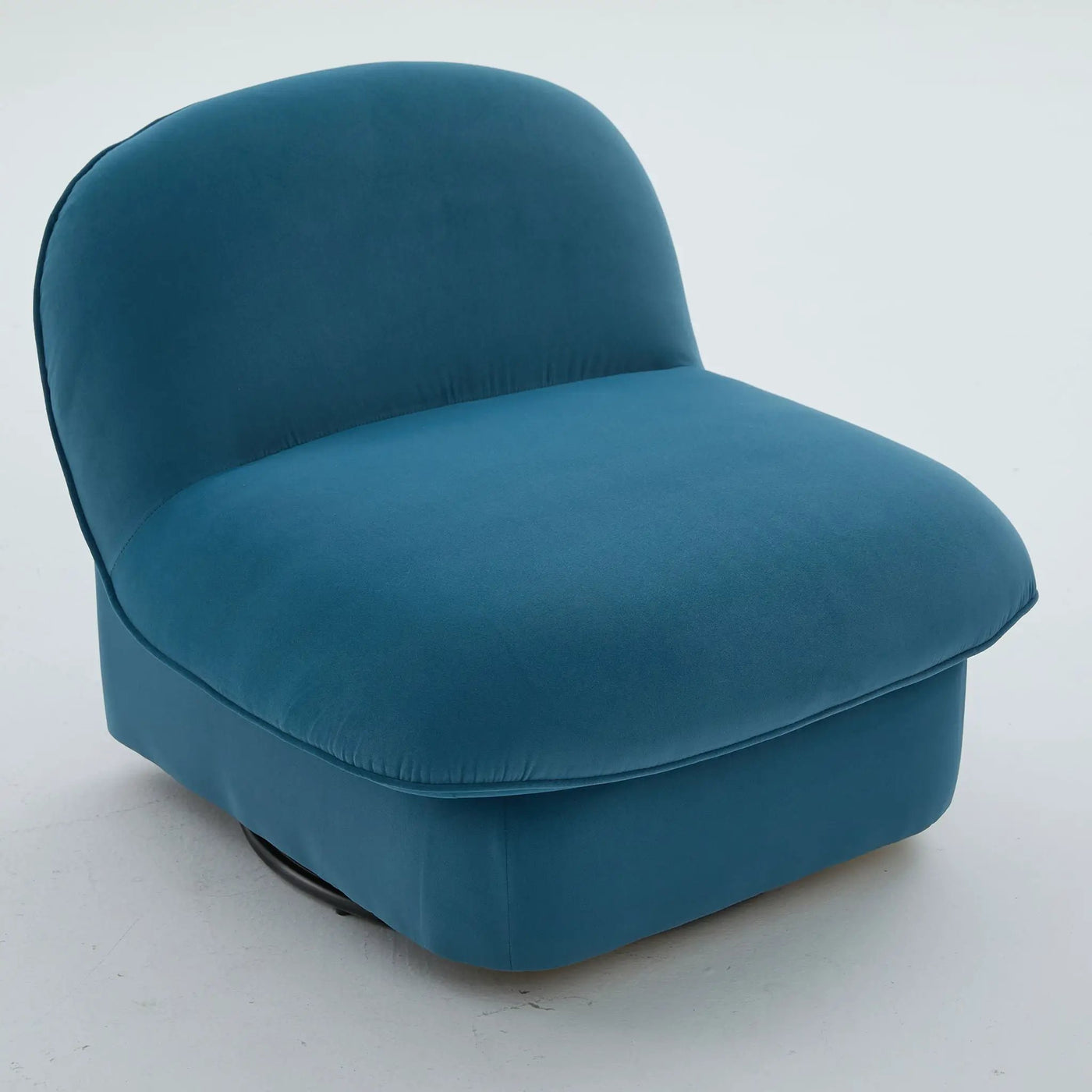 Pumpkin Shaped Swivel Accent Chair, 360 Degree Rotation For Living Room by Unique Piece Furniture