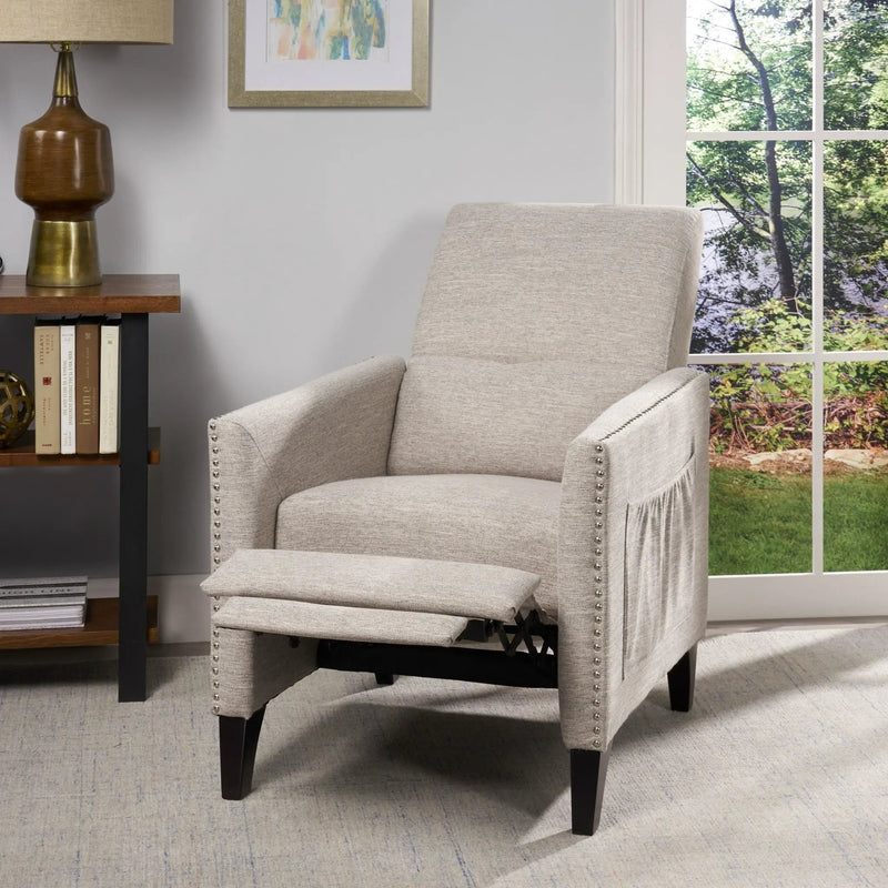 Kiersten - Contemporary Fabric Pushback Recliner by Unique Piece Furniture