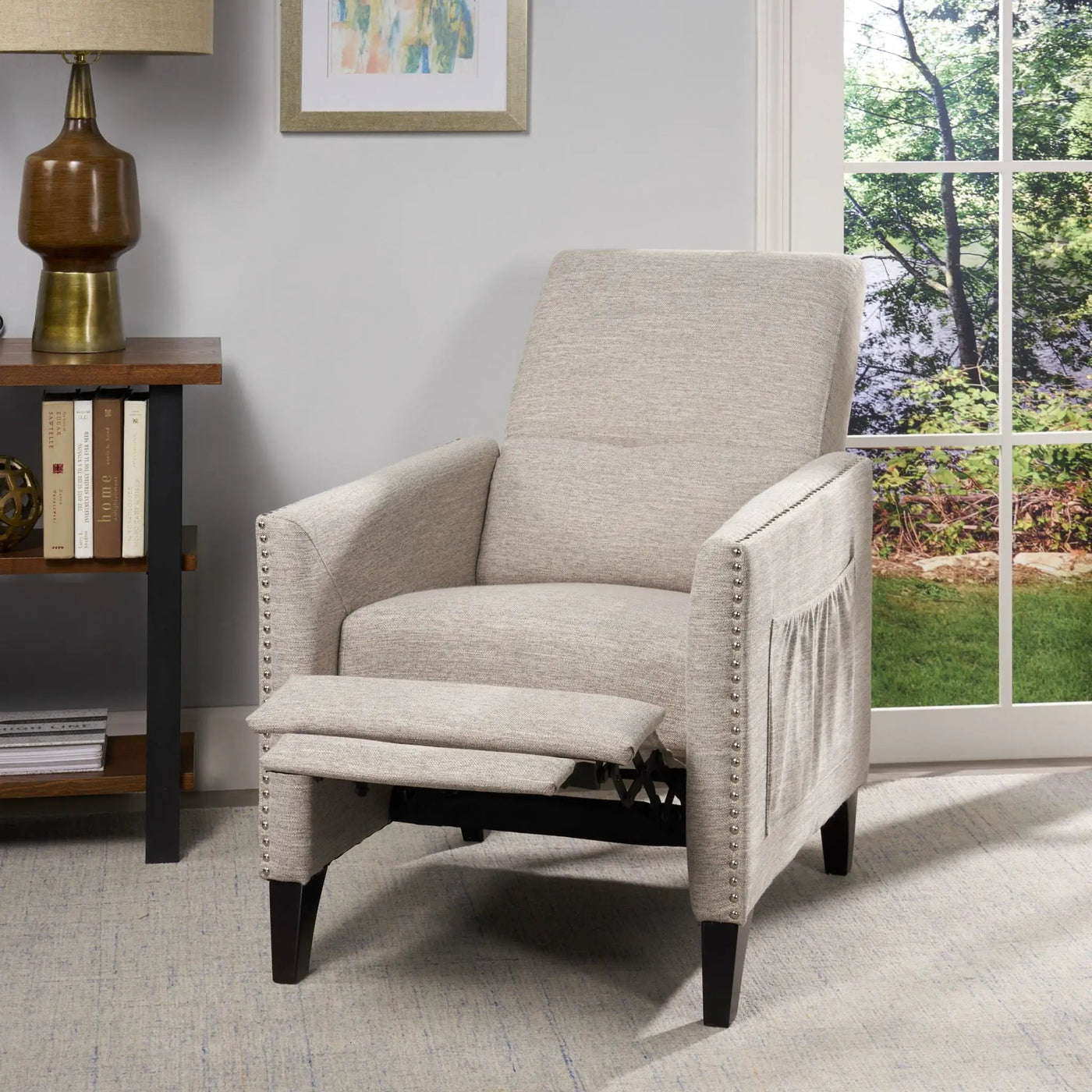 Kiersten - Contemporary Fabric Pushback Recliner by Unique Piece Furniture