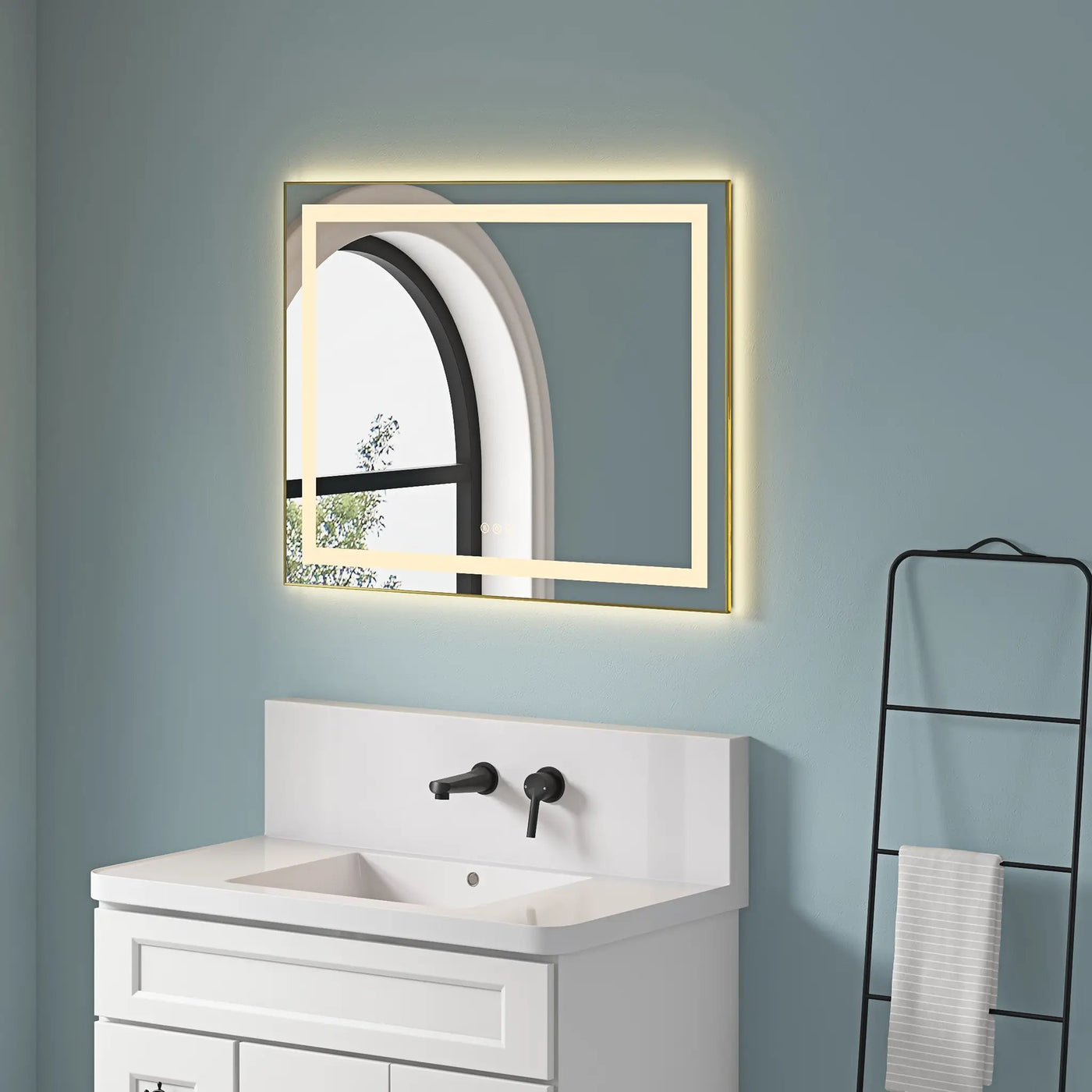 36" x 28" LED Bathroom Mirror with Front and Backlight by HouseOfZazla