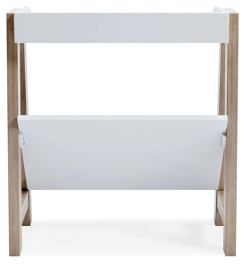 Blariden - Small Bookcase - White / Tan by Unique Piece Furniture
