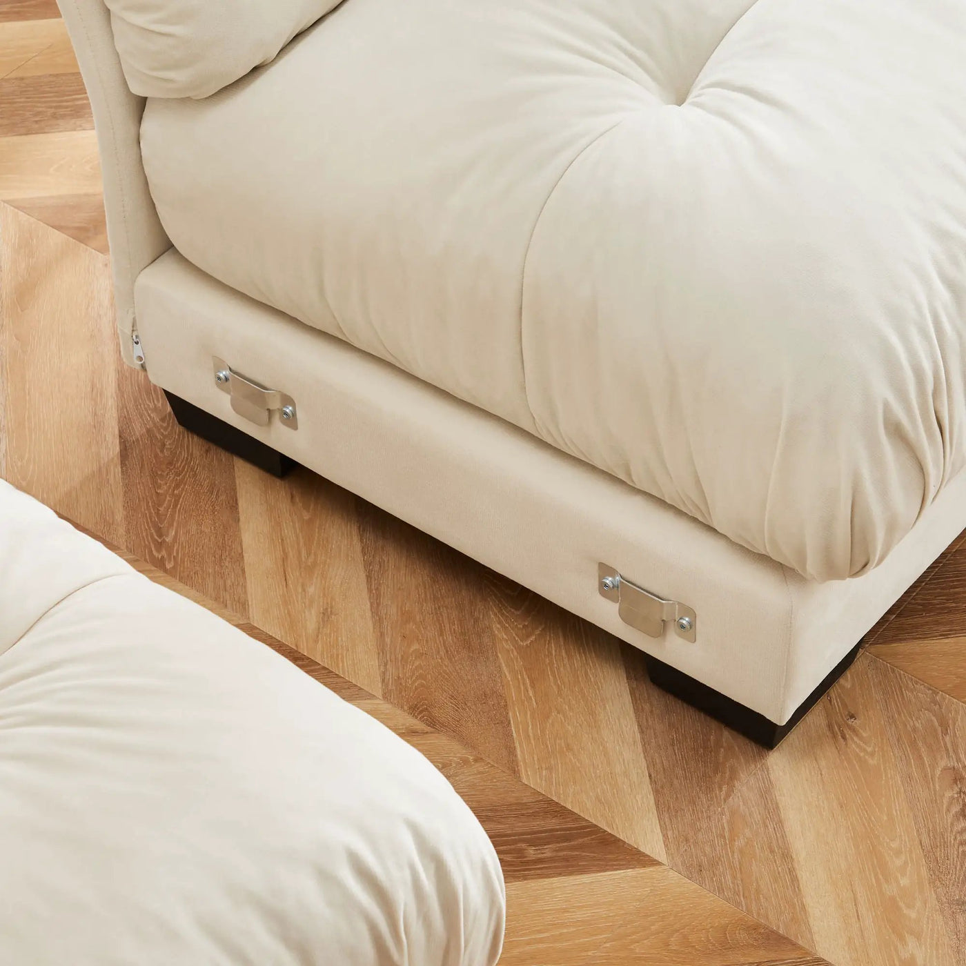 Modern Sofa With Bolstered Armrests And Pillows by HouseOfZazla