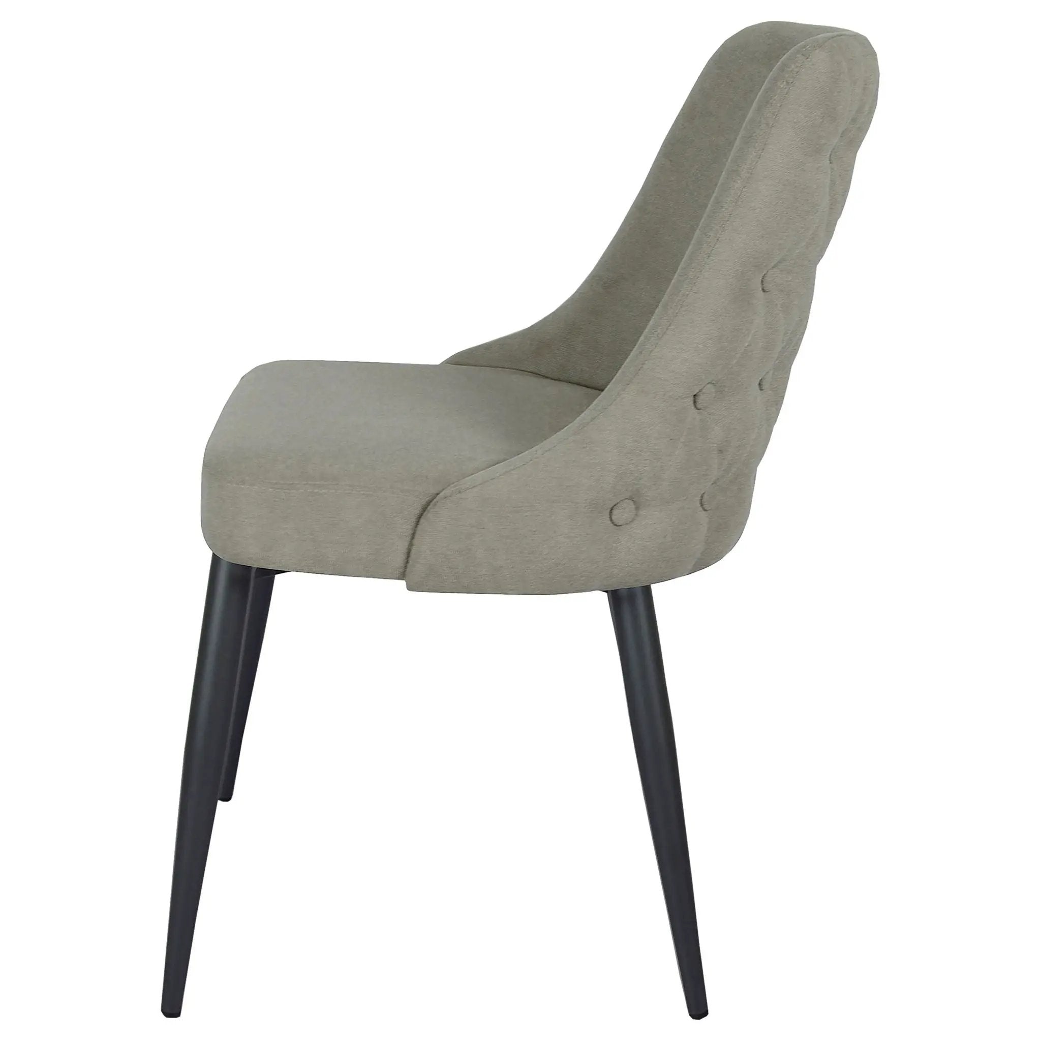 Cosmo Upholstered Dining Side Chair Light Grey (Set of 2) by Unique Piece Furniture
