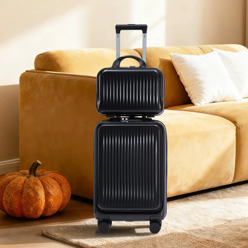 14' & 20' ABS Spinner Wheel Luggage Set with Cosmetic Case by HouseOfZazla