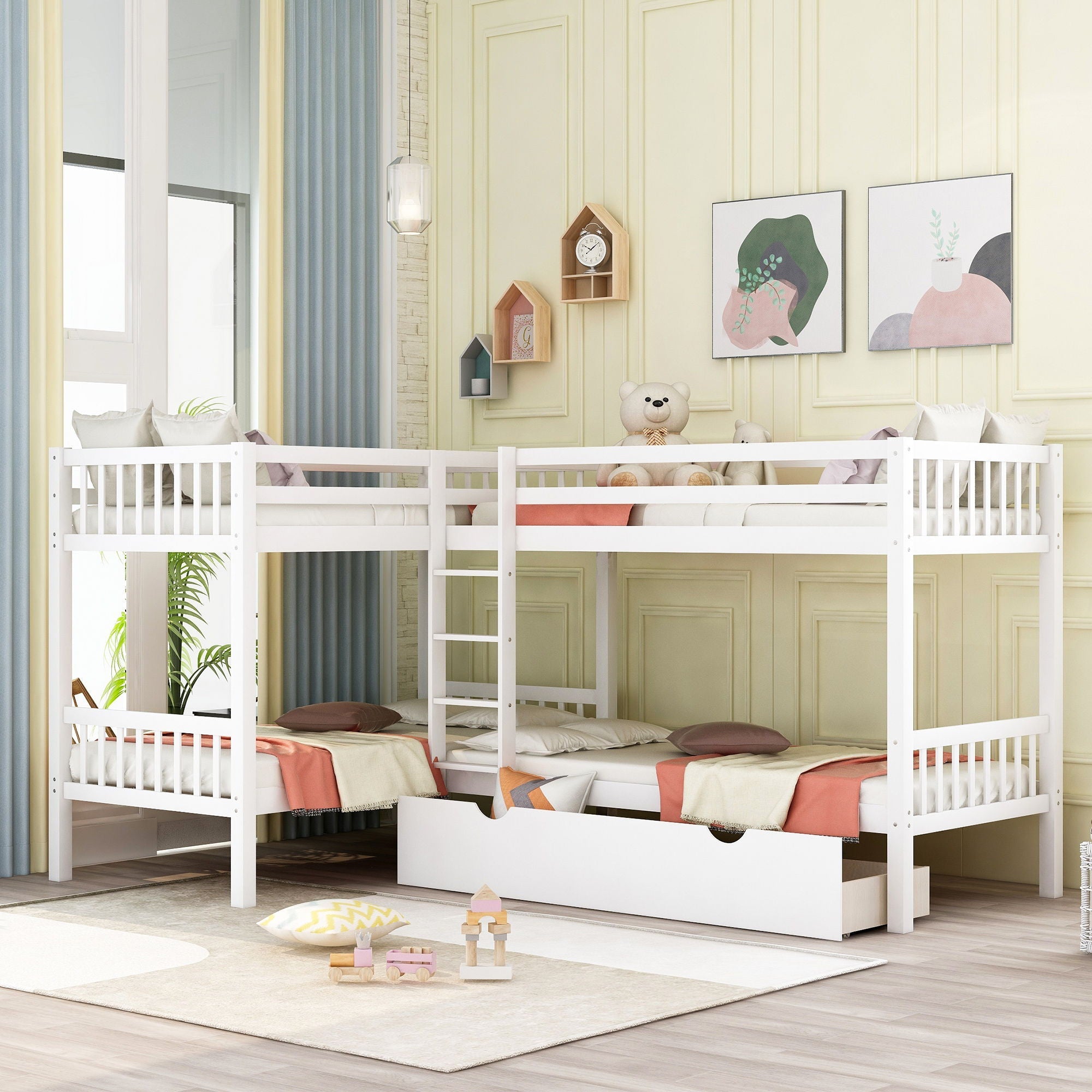 L Shaped Bunk Bed With Drawers by HouseOfZazla