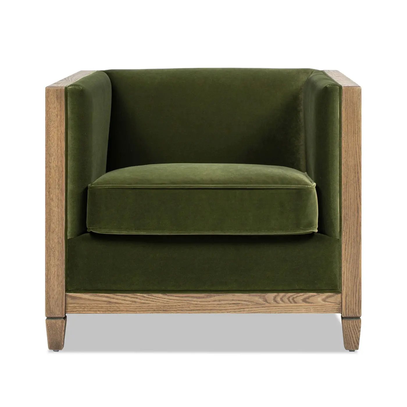 Georgia - Cane Tuxedo Armchair - Olive Green by HouseOfZazla