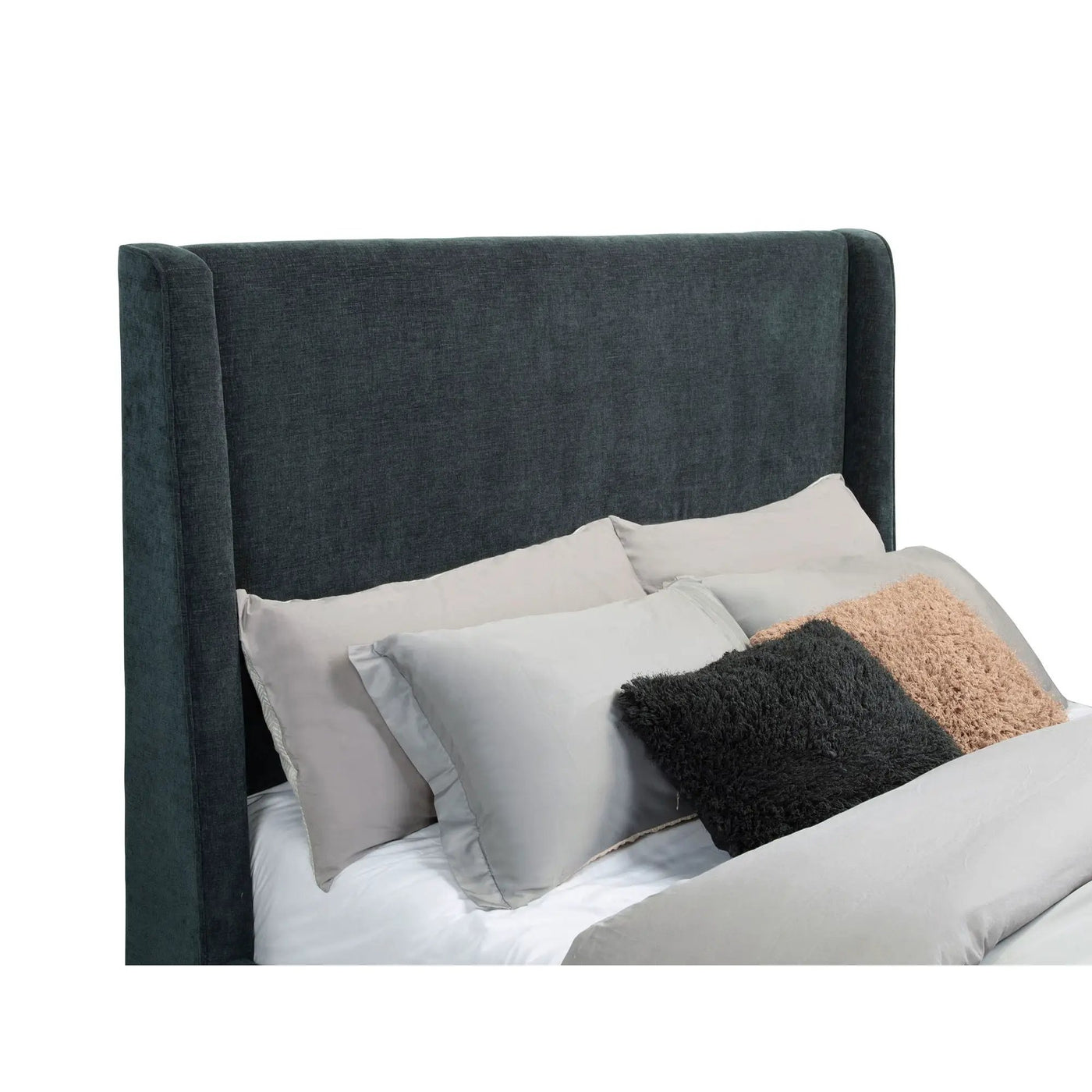 Sebastian - Upholstered Bed With Built-In Flame Visualizer And Bluetooth Speaker by HouseOfZazla