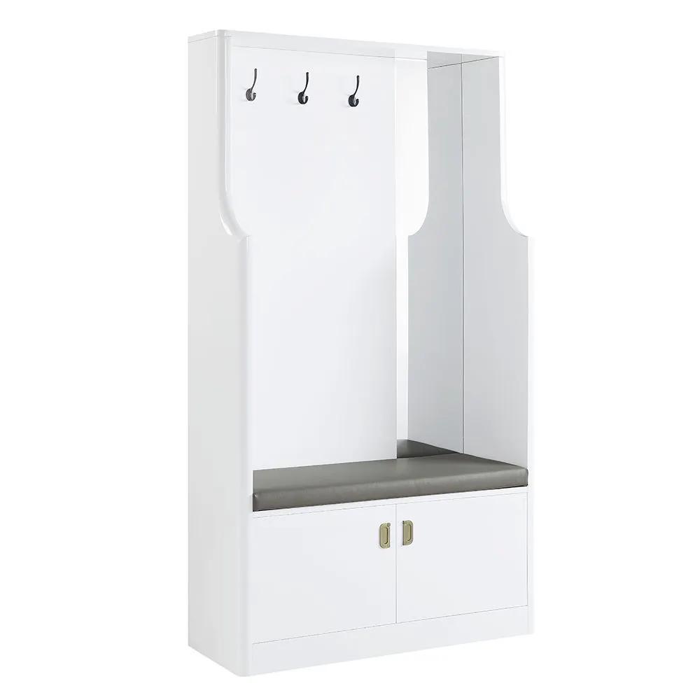 Buck II - Hall Tree - White High Gloss by Unique Piece Furniture