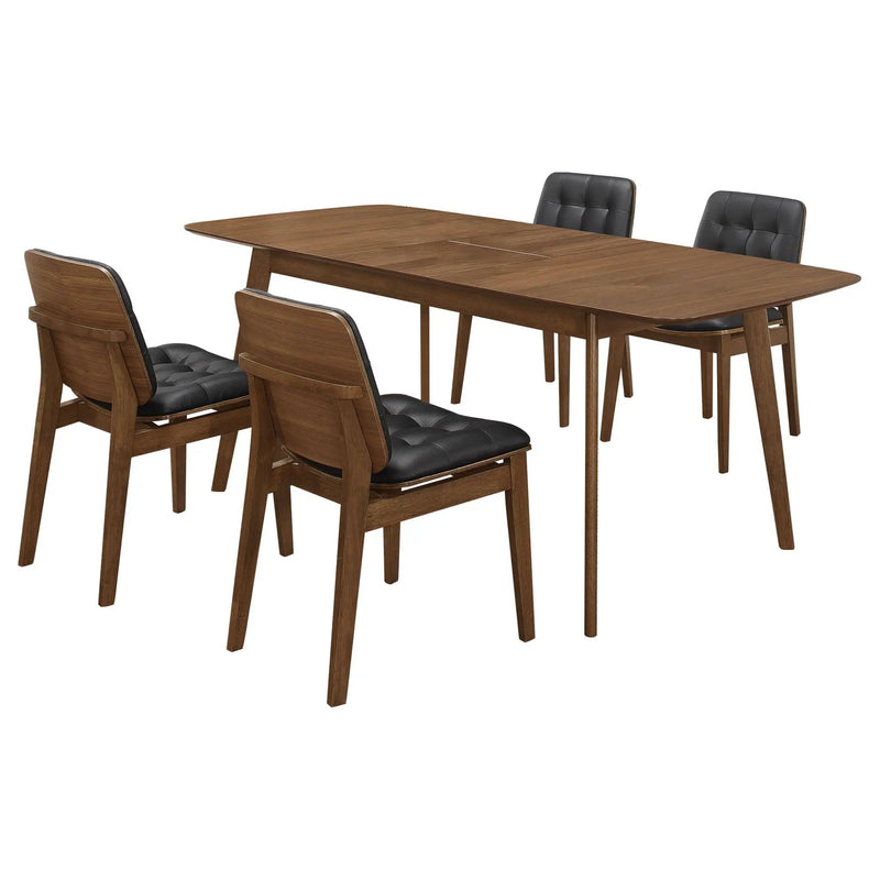 Redbridge Rectangular 5-piece Dining Set Natural Walnut by Unique Piece Furniture