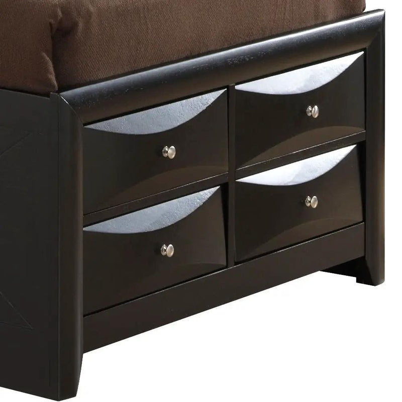 Modern Design Storage Bed With Bookcase Headboard by HouseOfZazla