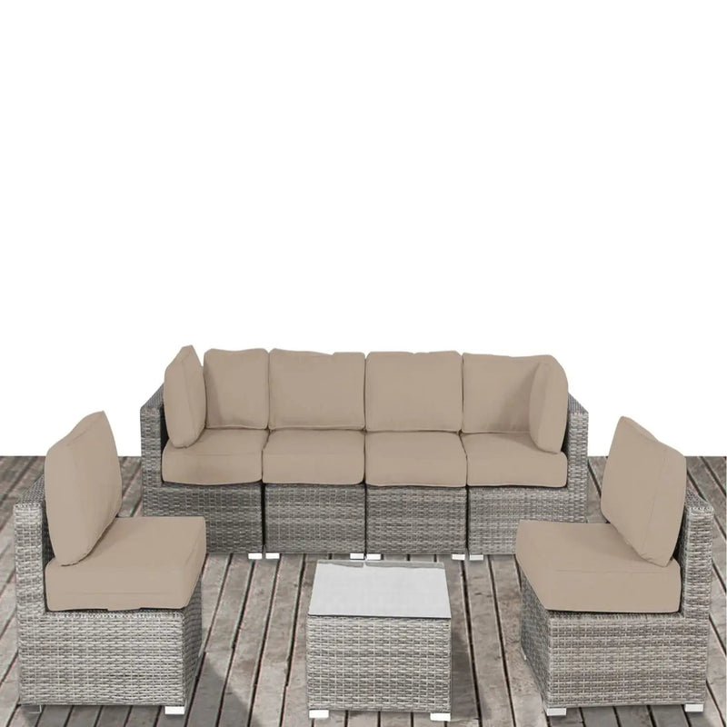 Outdoor Wicker Seating Group With Cushions by Unique Piece Furniture