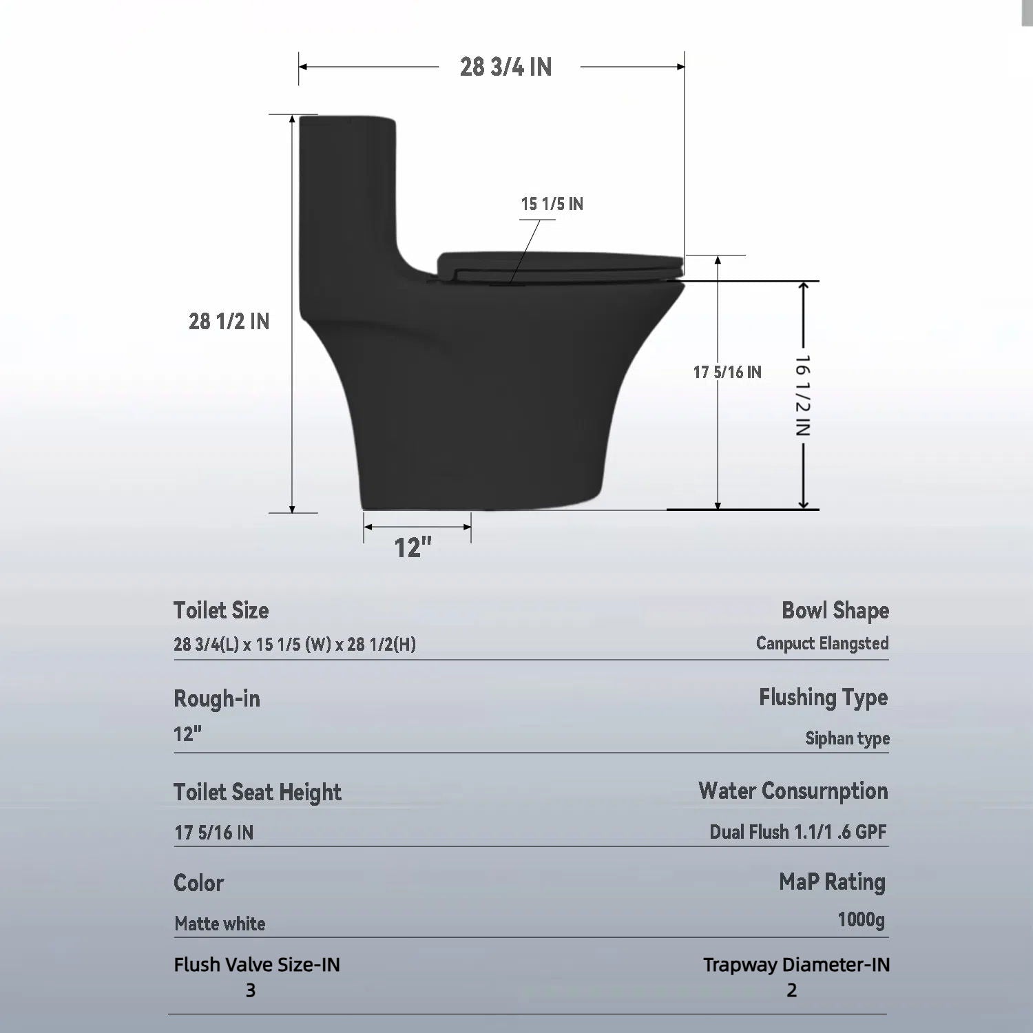 1 Piece Toilet With Dual Flush And Soft Closing Seat by HouseOfZazla