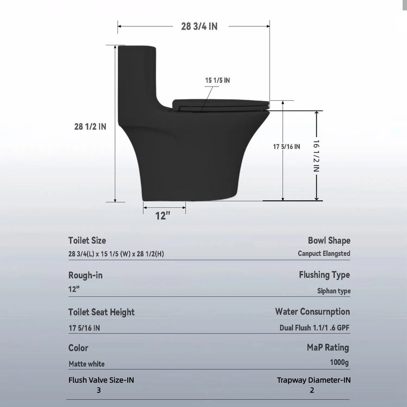 1 Piece Toilet With Dual Flush And Soft Closing Seat by HouseOfZazla