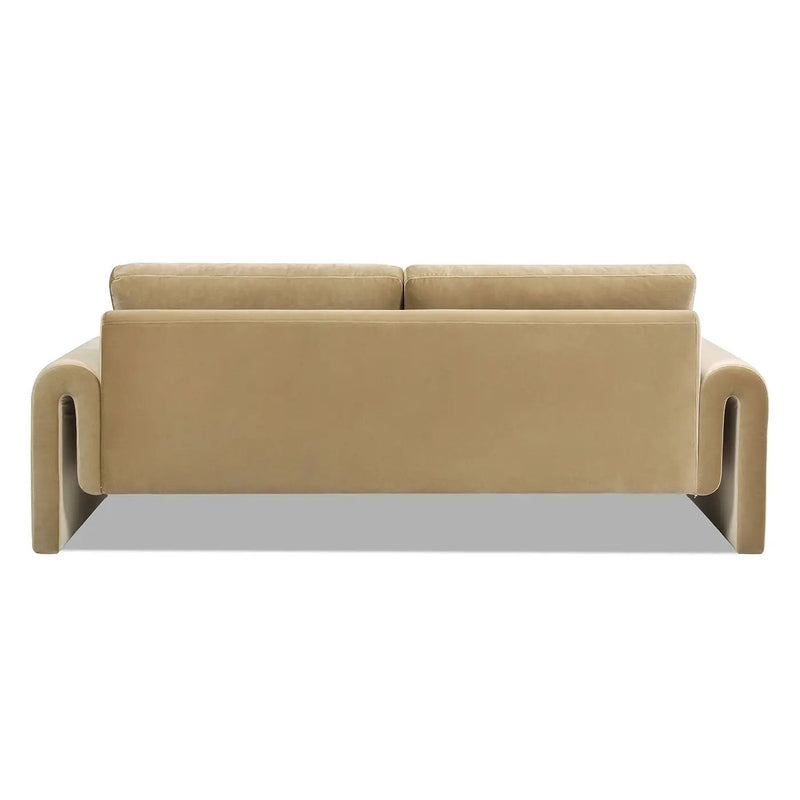 Mason - Arched Arm Sofa - Camel Brown Beige by HouseOfZazla