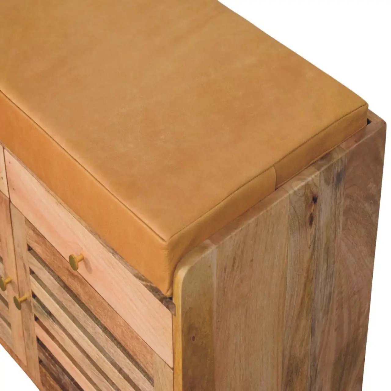 Shutter Shoe Rack With 2 Drawers - Beige by HouseOfZazla
