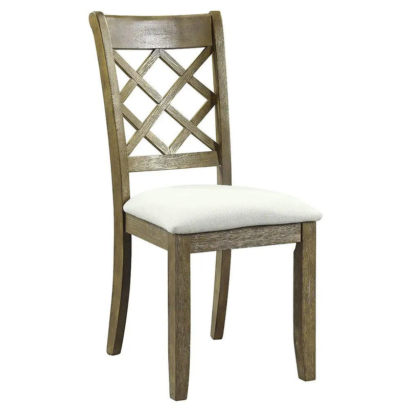 Karsen - Side Chair (Set of 2) - Beige Linen & Rustic Oak by Unique Piece Furniture