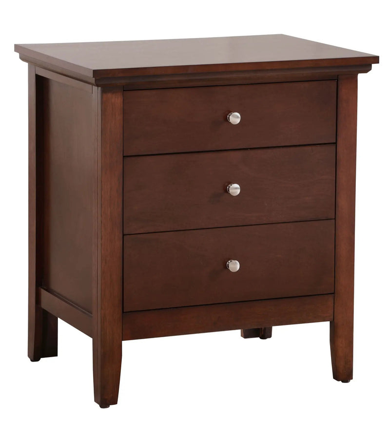 Hammond - 3 Drawer Nightstand - Cappuccino by HouseOfZazla