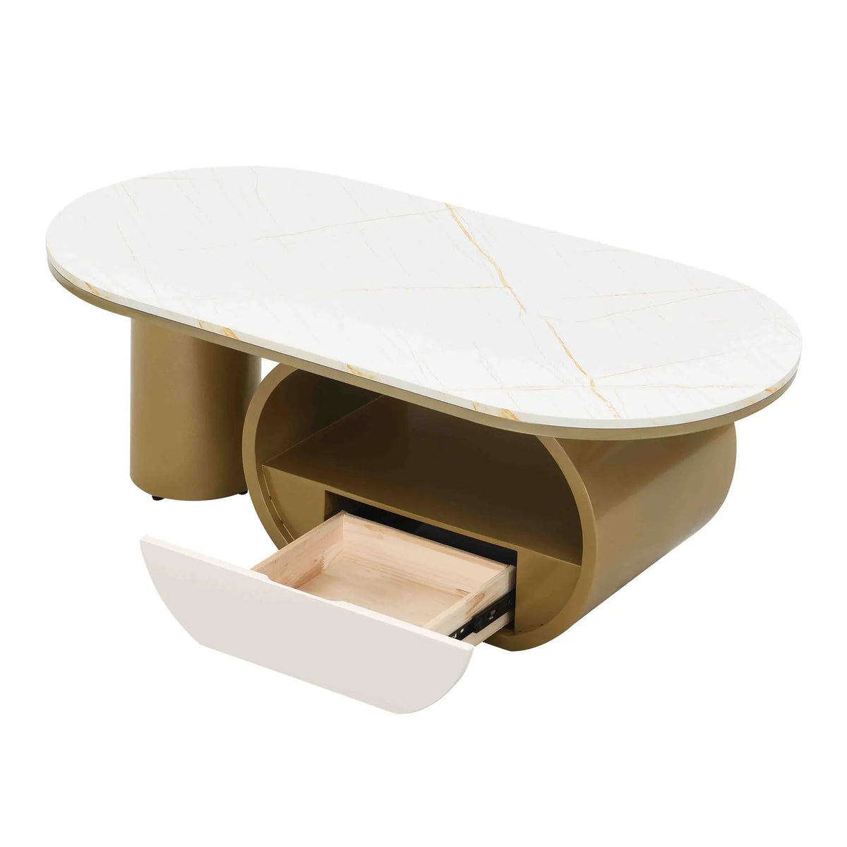 Luxury Modern Oval Coffee Table by HouseOfZazla
