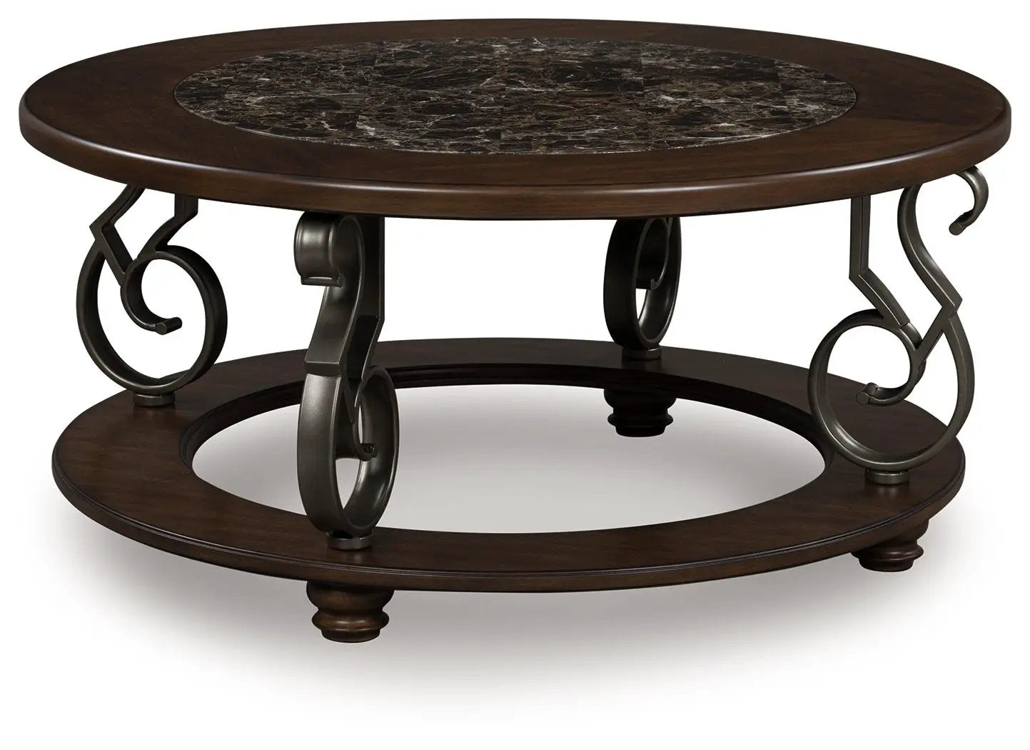 Frallyn - Round Cocktail Table - Dark Brown by Unique Piece Furniture