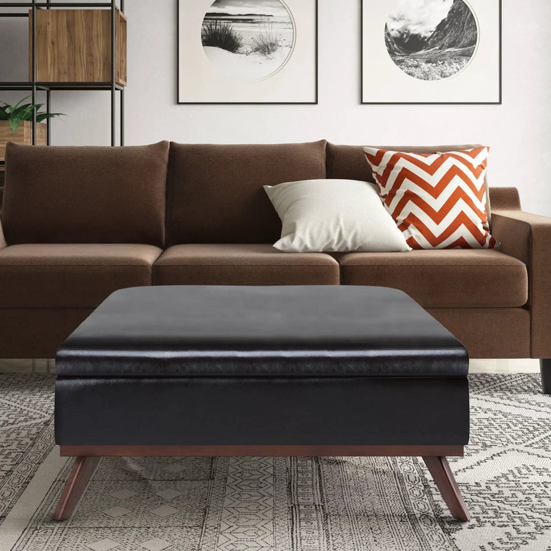Owen - Multifunctional Square Coffee Table Storage Ottoman by HouseOfZazla