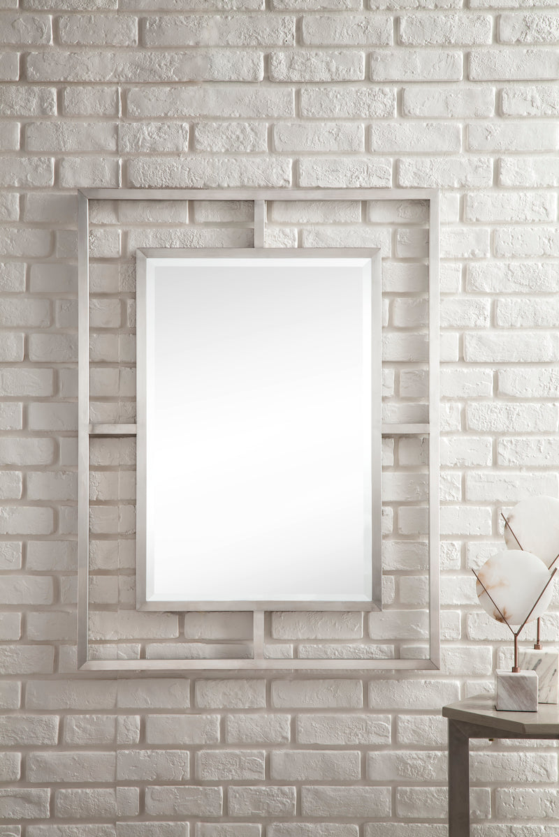 James Martin Boston 30" Mirror, Brushed Nickel, view 2