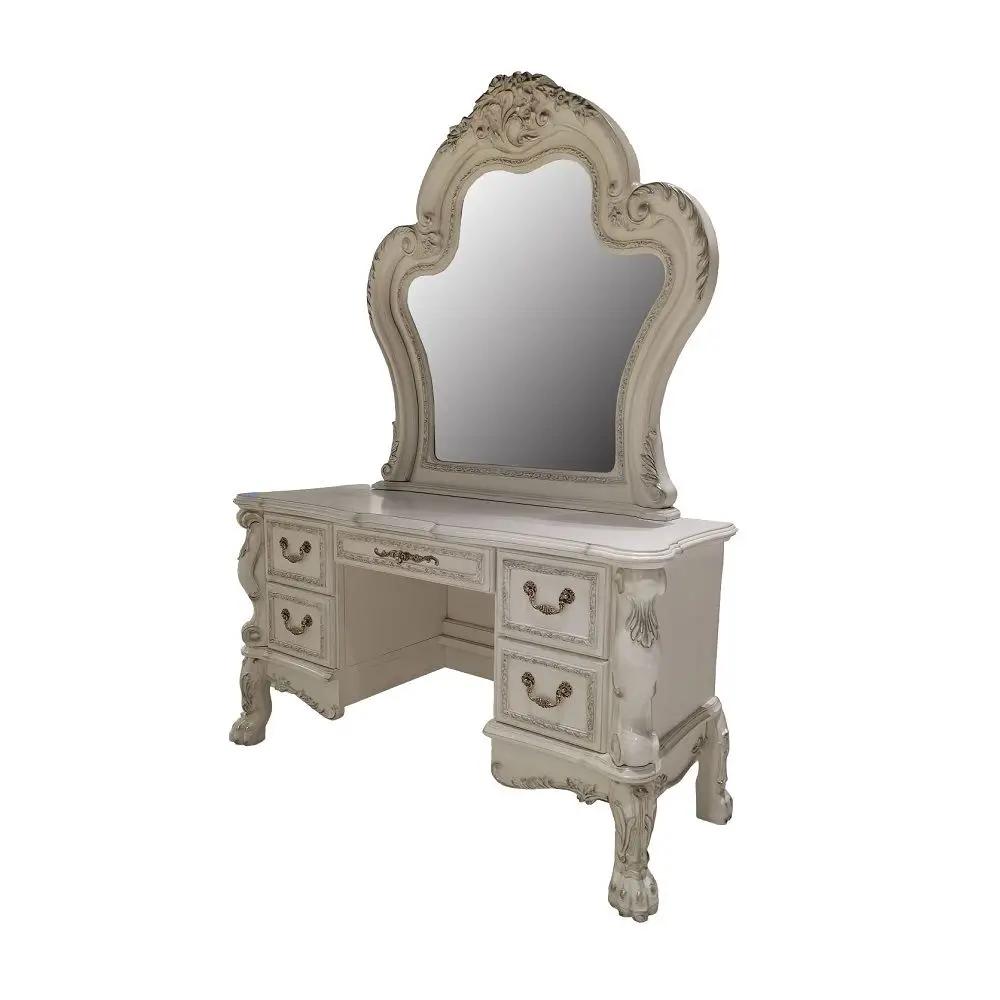 Dresden II - Vanity Desk - Bone White by Unique Piece Furniture
