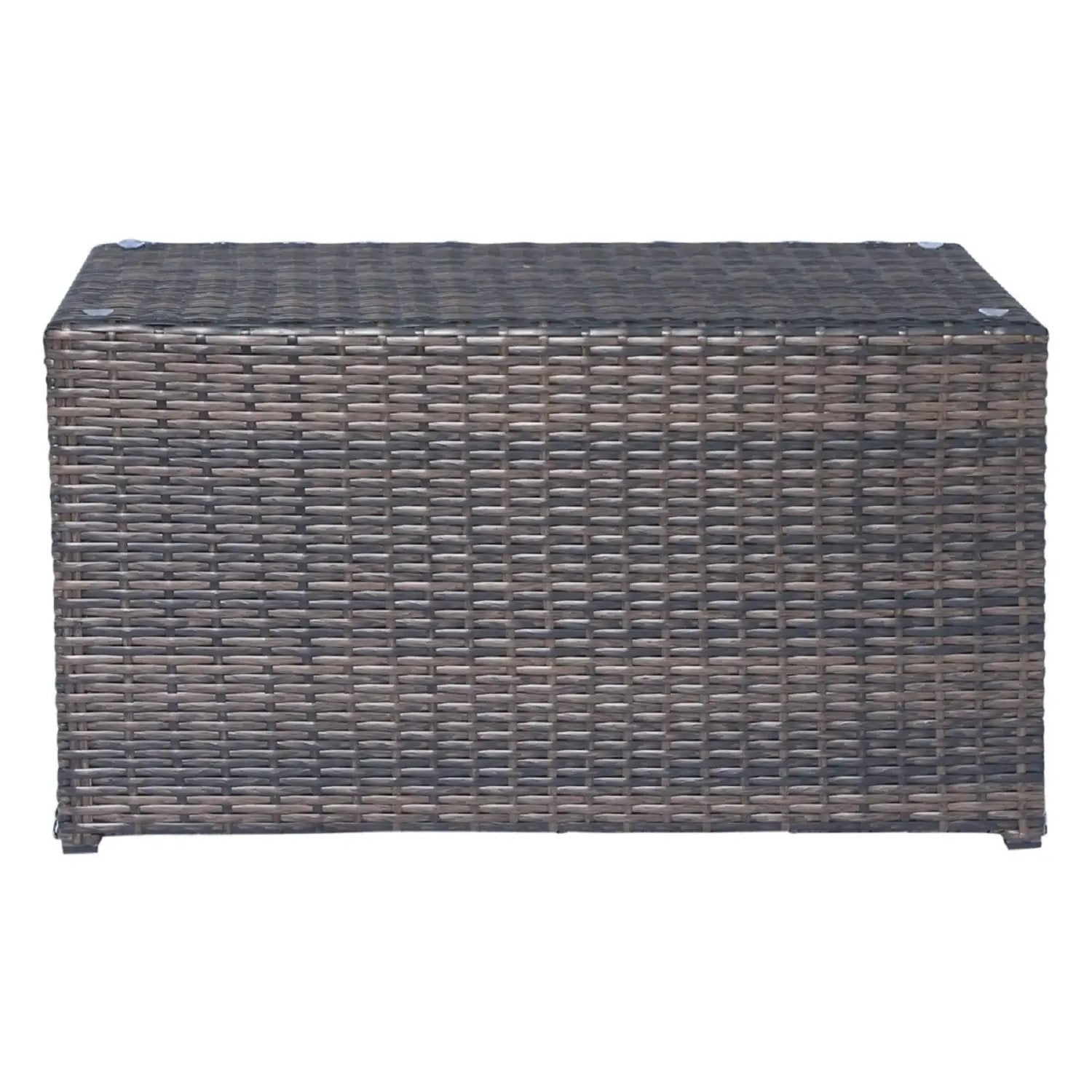 Outdoor Wicker Sectional With Weather Resistant Cushions And Table by Unique Piece Furniture