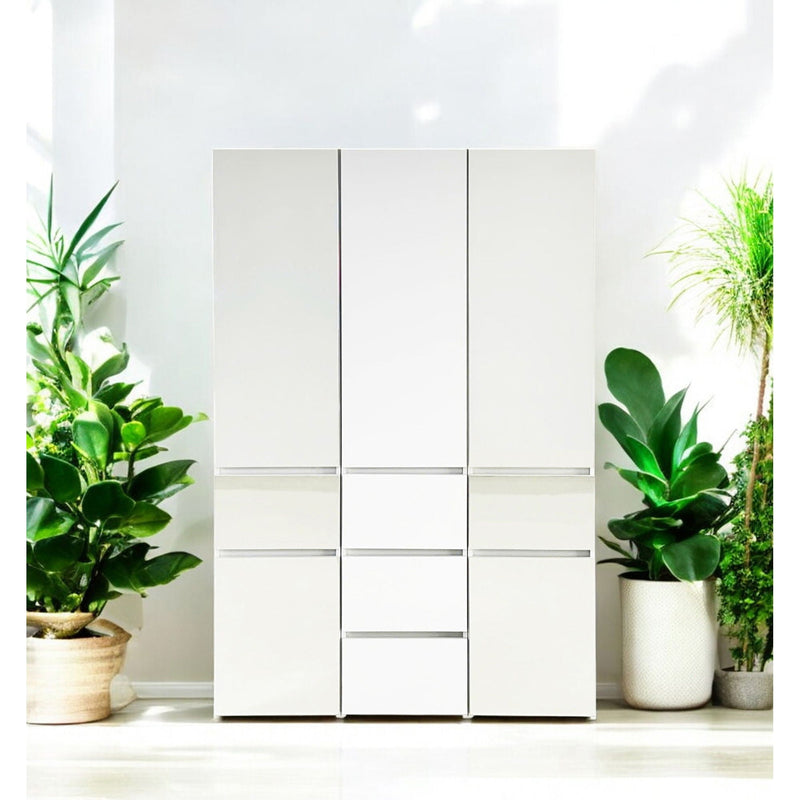 Elise - Modular Closet System With Mirror - White by HouseOfZazla