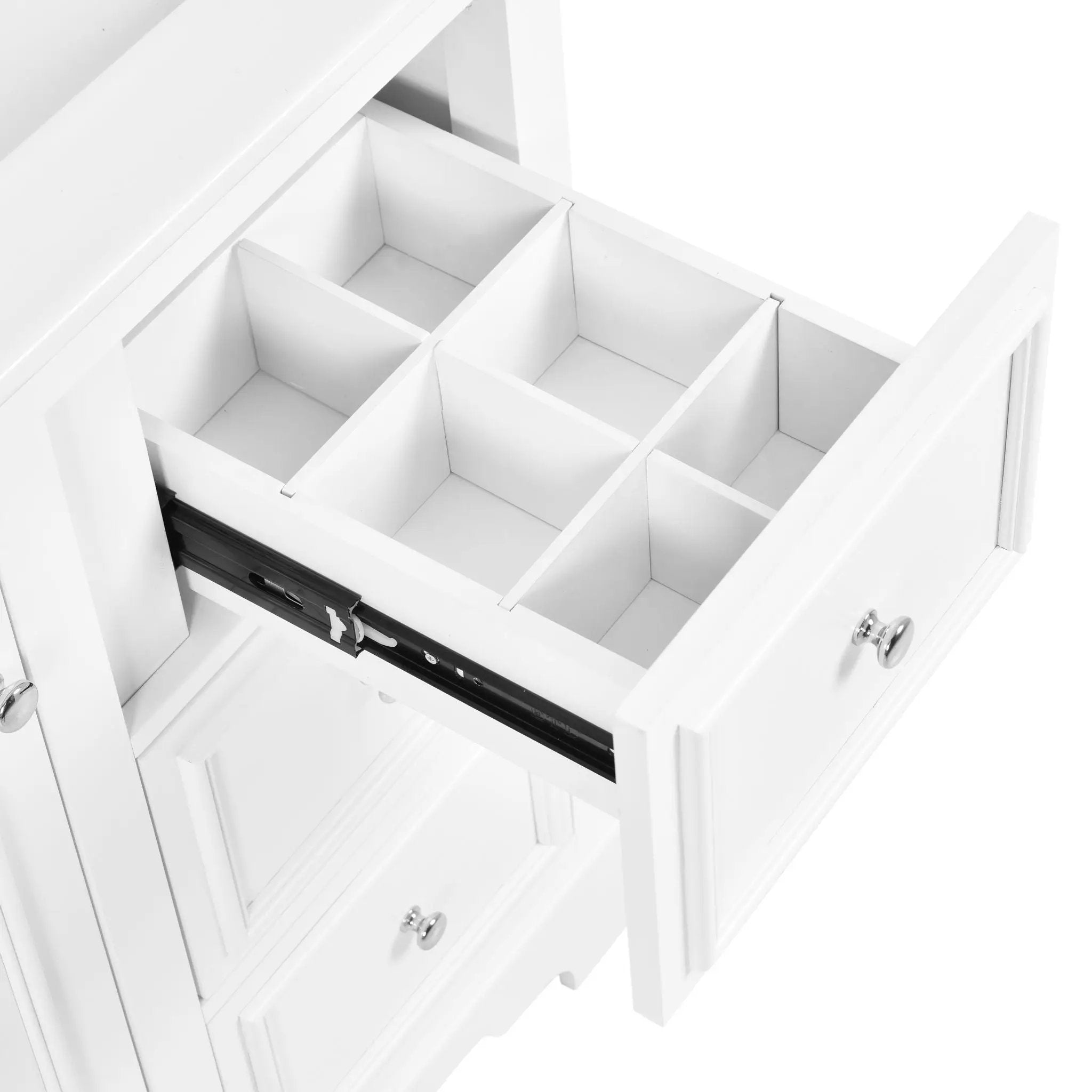 Bathroom Vanity With Sink, Modern Elegant Bathroom Storage Cabinet With 3 Drawers And Adjustable Shelves, Freestanding Vanity Set With Mirror Cabinet, Single Sink Bathroom Vanity by HouseOfZazla