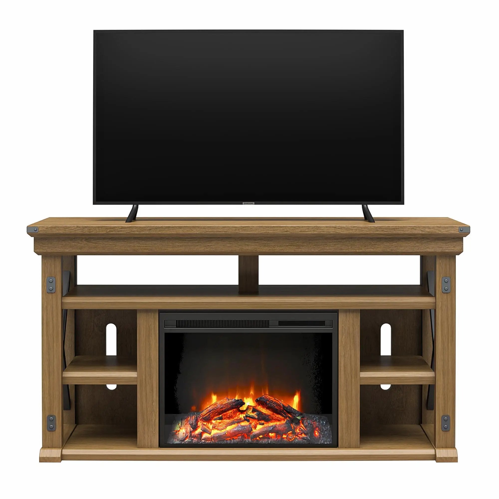 Wildwood - Fireplace TV Stand - Gray by Unique Piece Furniture