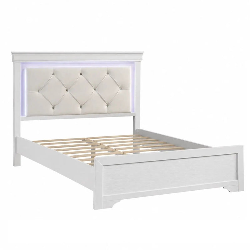 3 Piece Bedroom Set With LED Lighting, 2 Nightstands by HouseOfZazla
