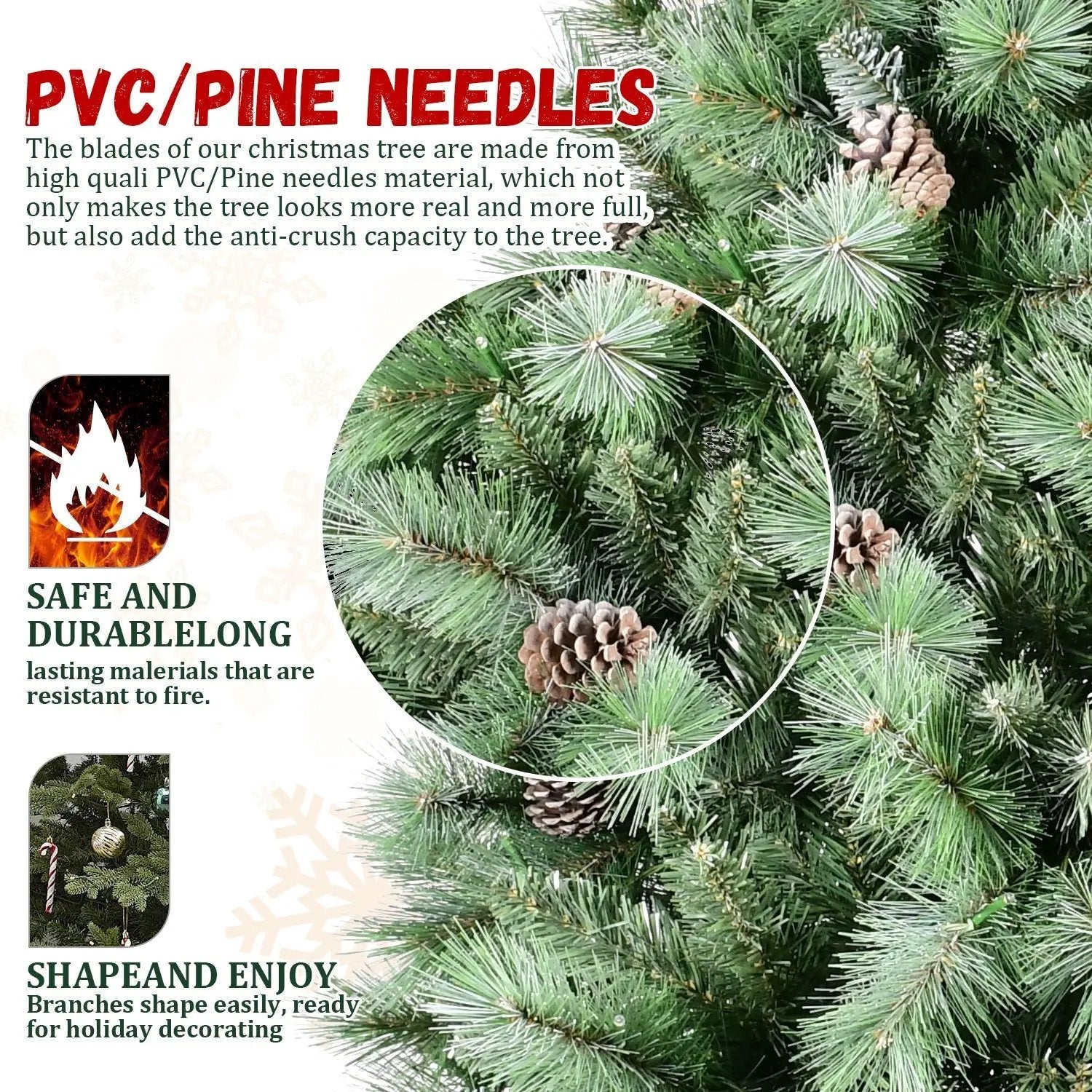 8 Ft The Full-Bodied Pre-Decorated Pinecone Christmas Tree by HouseOfZazla