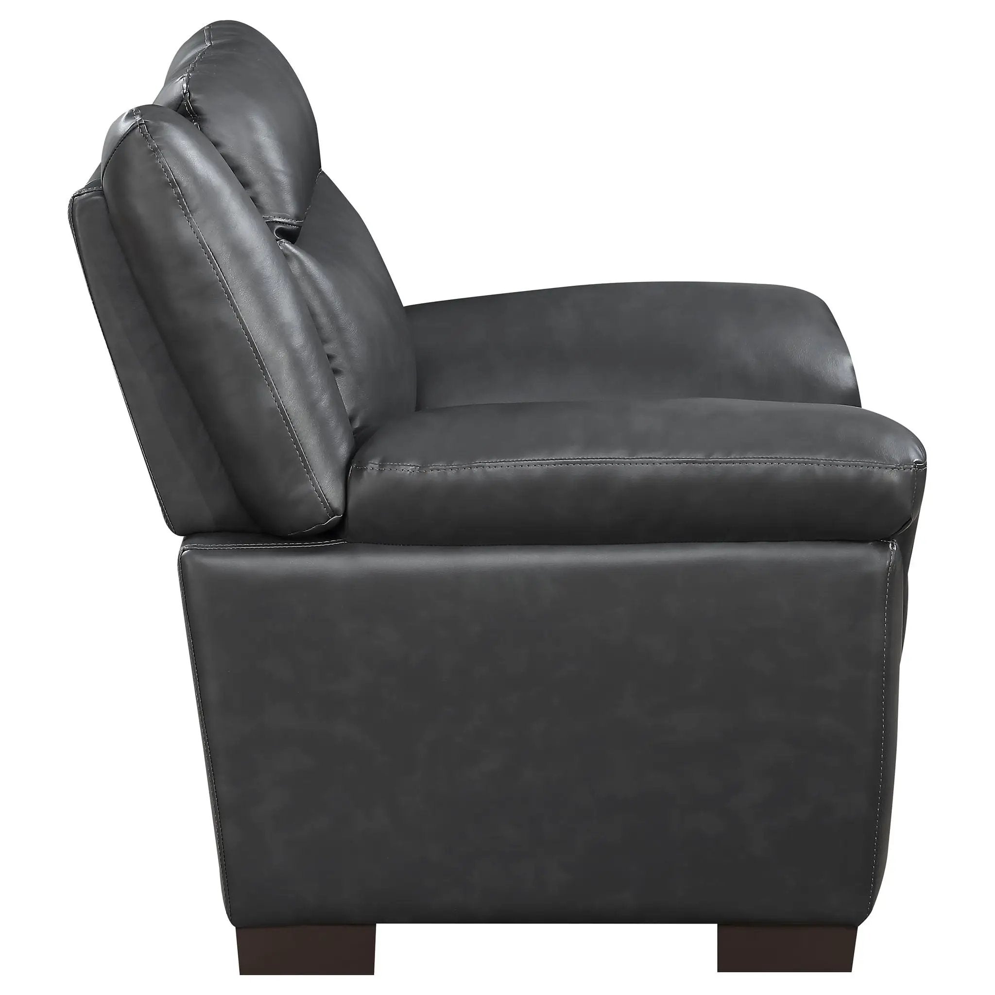 Arabella Upholstered Padded Arm Accent Chair Grey by Unique Piece Furniture