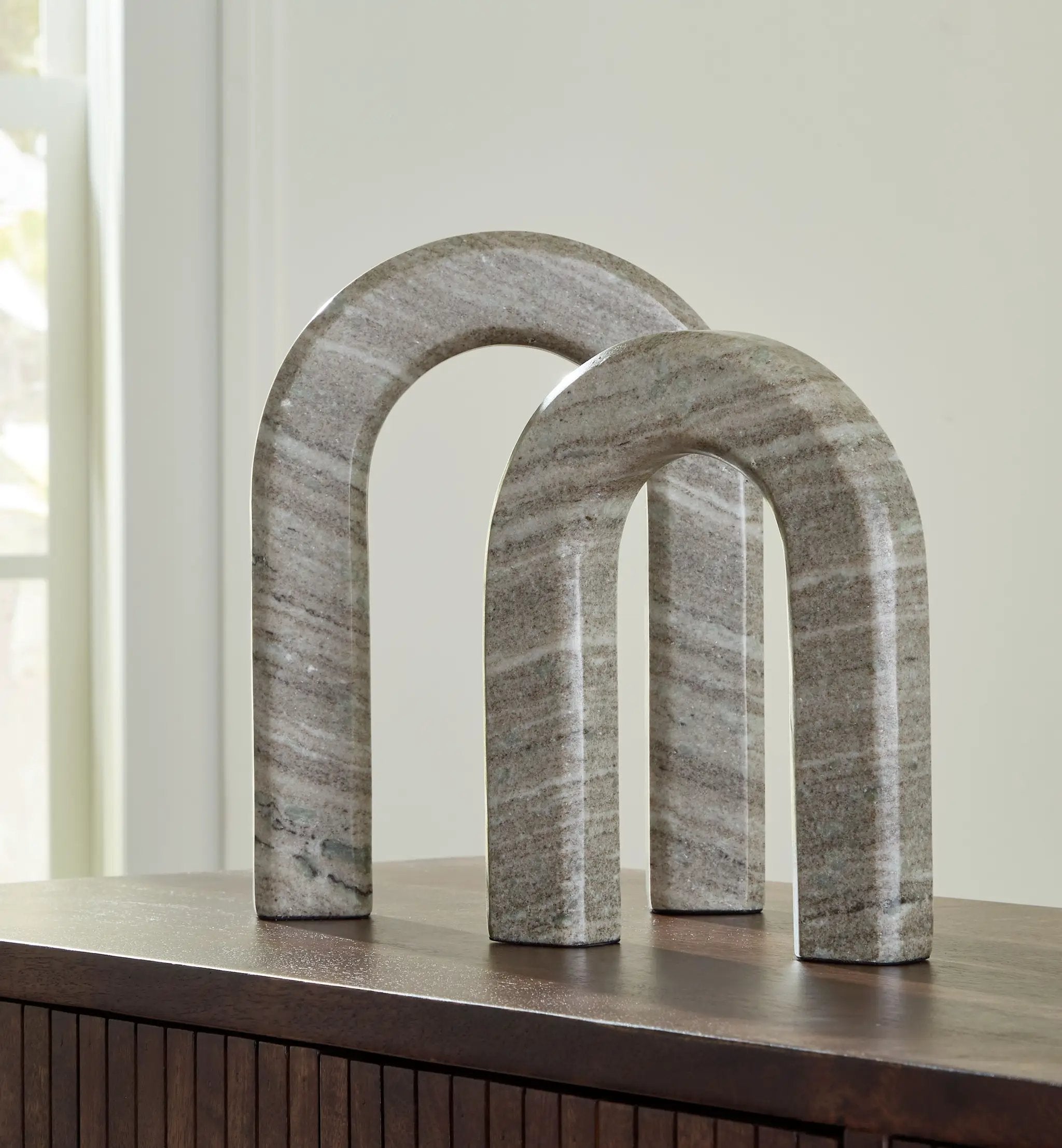 Keithton - Sculpture Set (Set of 2) - Taupe by Unique Piece Furniture