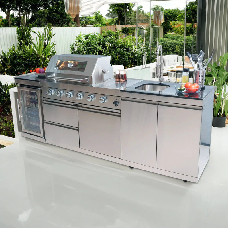 46-Inch Deluxe Stainless Steel Gas Outdoor Kitchen Barbecue Grill by HouseOfZazla