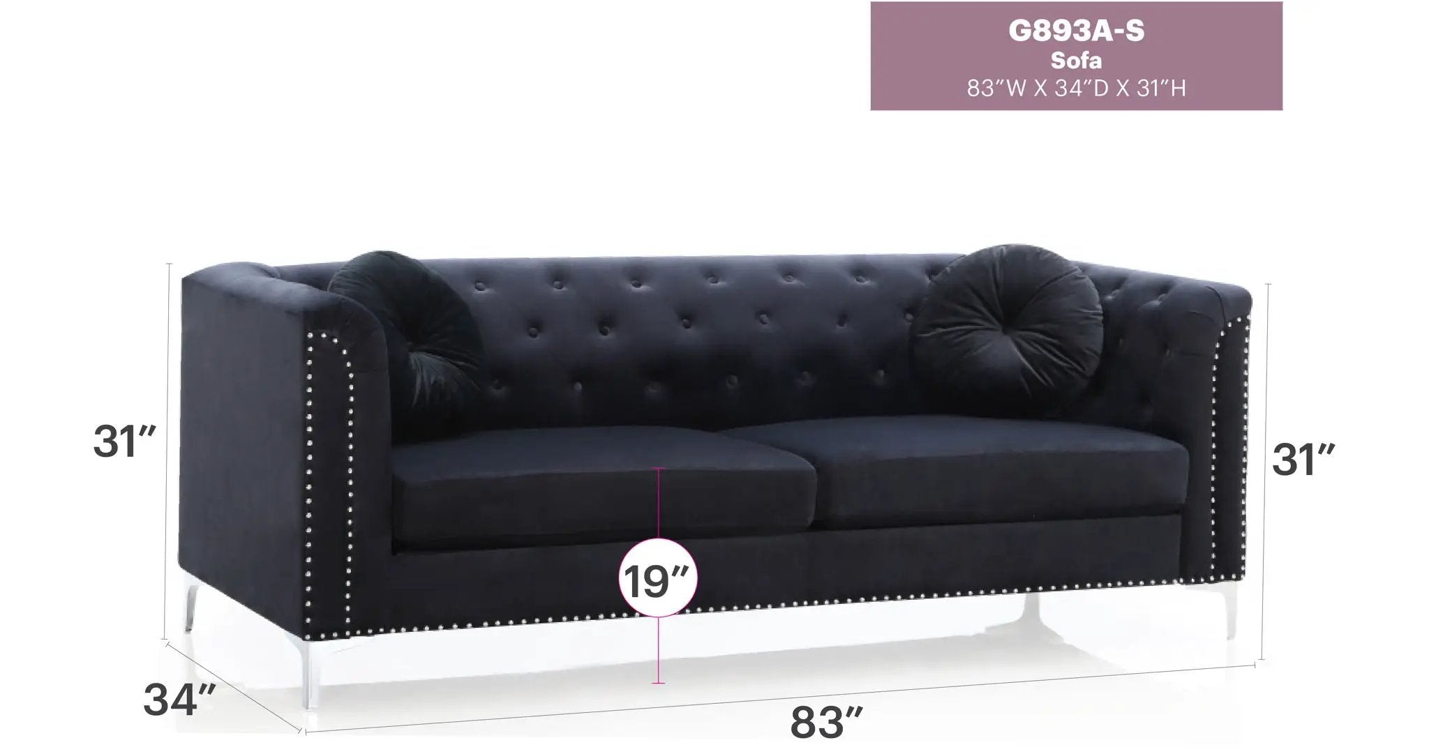 Pompano - Elegant Contemporary Sofa by Unique Piece Furniture