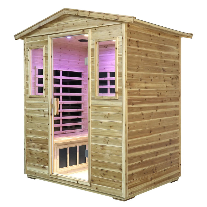 Four person Far-infrared Old fir outdoor sauna room by HouseOfZazla