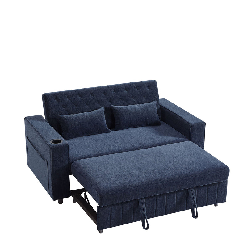 Pull-Out Sofa Bed Convertible Couch With Adjustable Backrest For Living Room by HouseOfZazla