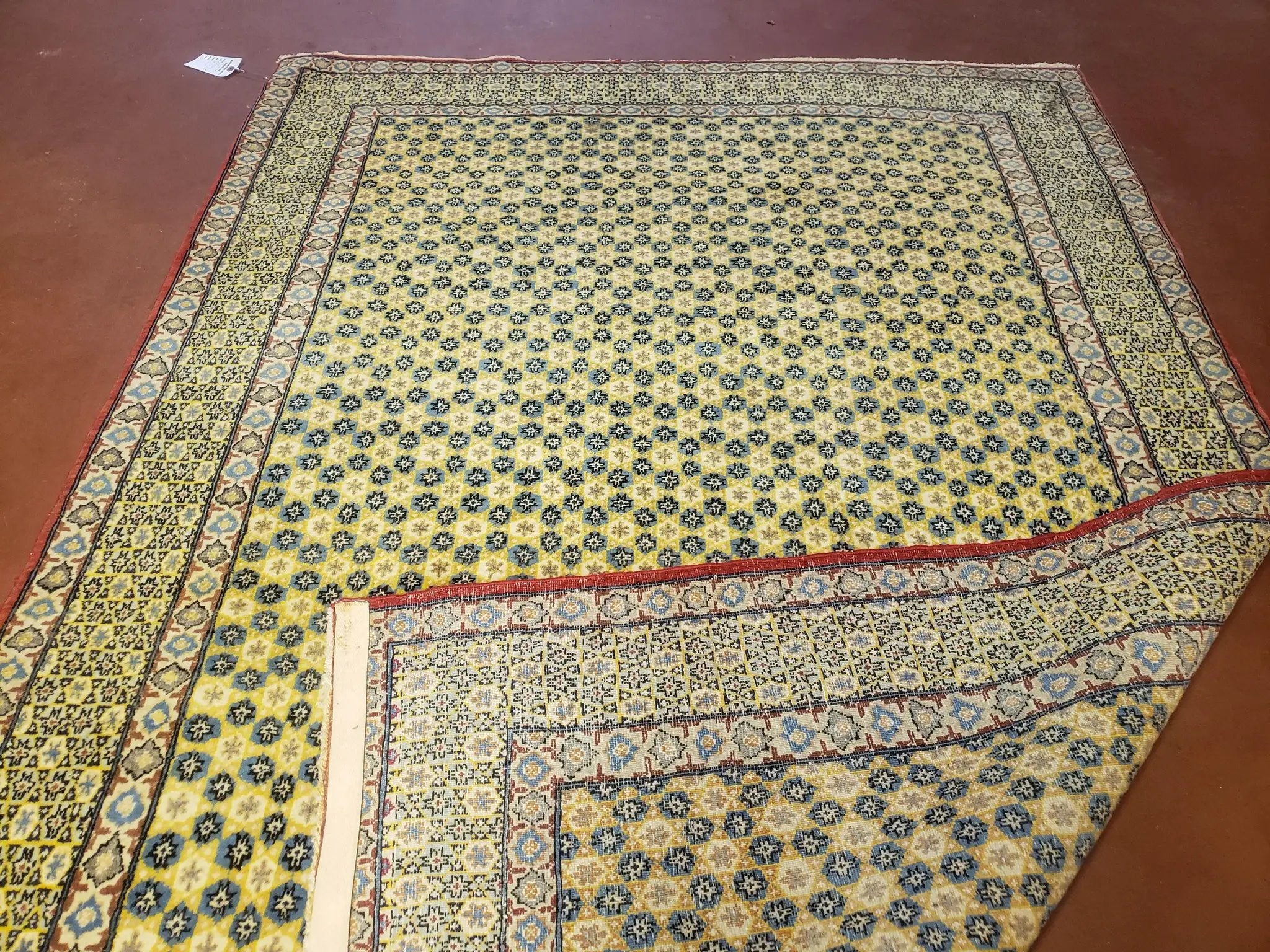 5x7 Authentic Handmade Rug Star Of David Wool Rug Green Rug Gold Rug 4x6 Rug by Jewel Rugs