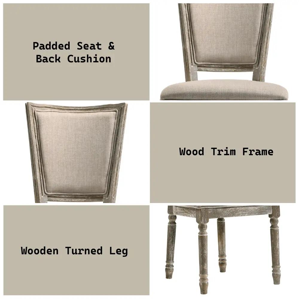 Gabrian - Fabric Side Chair (Set of 2) - Two-Tone Beige & Reclaimed Gray by Unique Piece Furniture