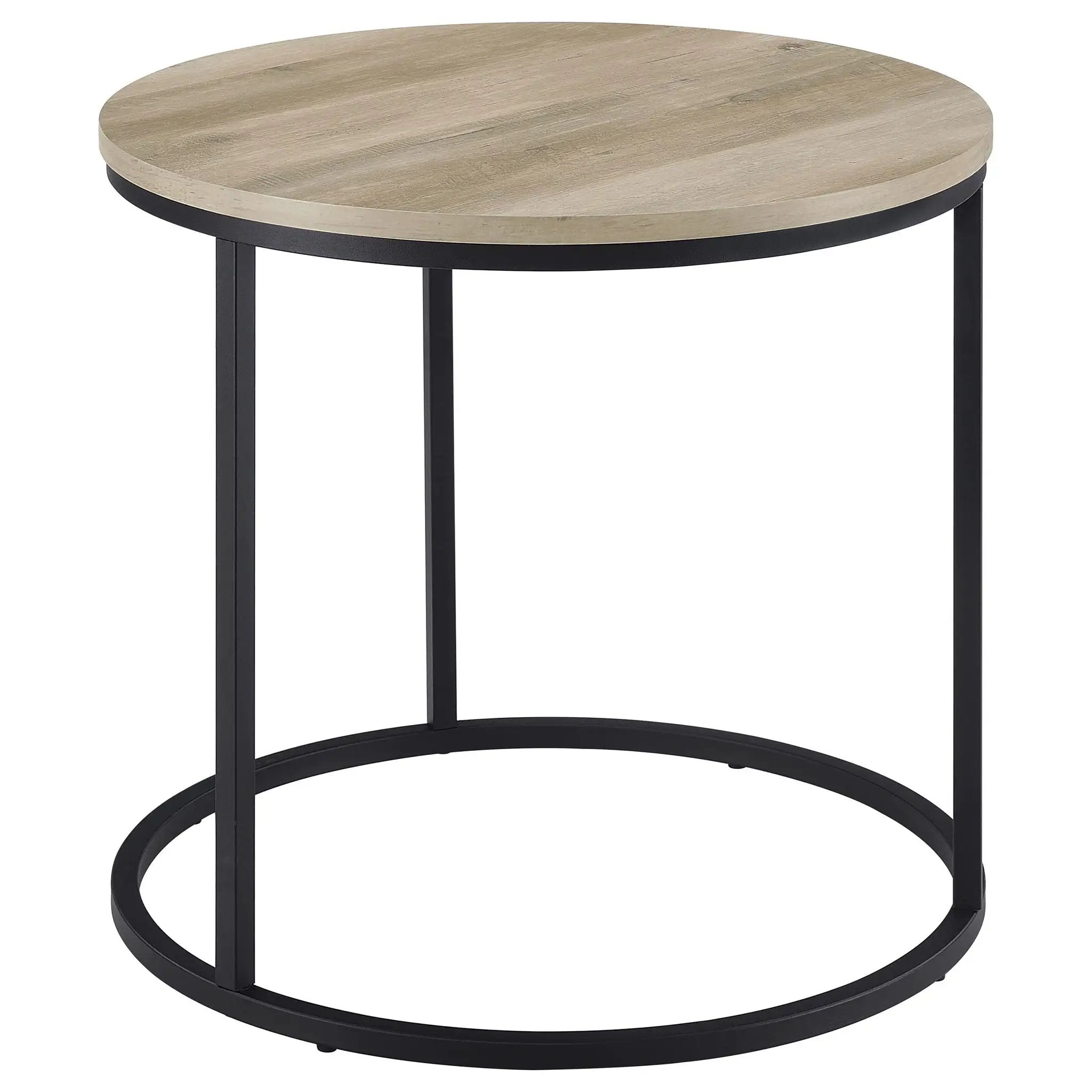 Lainey Round Occasional Side End Table Distressed Pine by Unique Piece Furniture