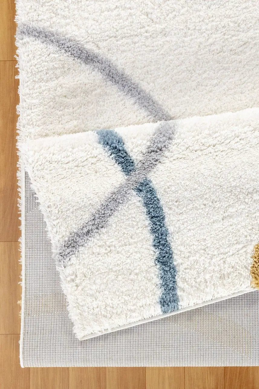 Loft Shag - 5' 3" X 7' Polypropylene Shaggy Area Rug - Ivory by HouseOfZazla