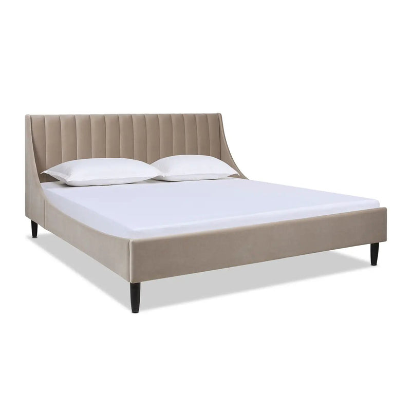 Aspen - Vertical Tufted Modern Headboard Platform Bed Set by HouseOfZazla
