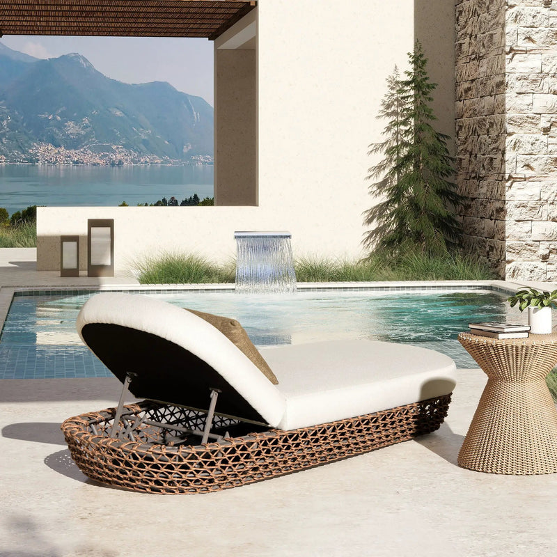 Willow - Sunbrella Upholstered Patio Lounger by HouseOfZazla