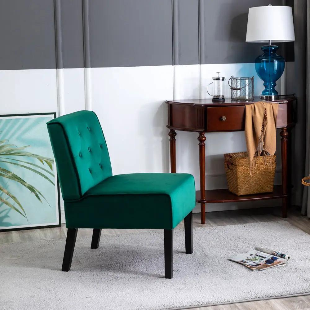 Reese - Living Room Armless Button Tufted Pattern Accent Chair (Set of 2) by Unique Piece Furniture