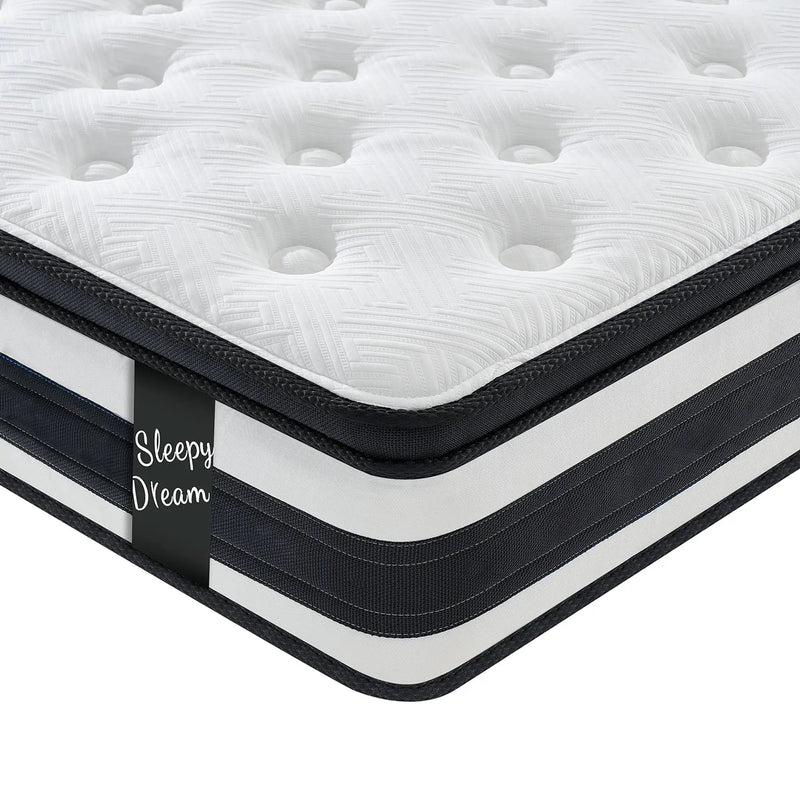 Full Size Hybrid Mattress Breathable Cool Knitted Fabric Cover by HouseOfZazla